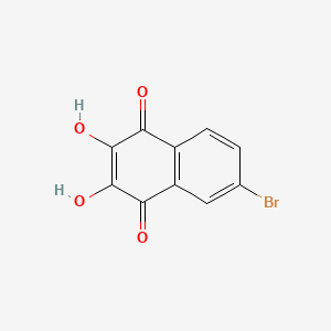molecular formula C10H5BrO4 B12695477 1,4-Naphthalenedione, 6-bromo-2,3-dihydroxy- CAS No. 89226-85-7