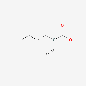 molecular formula C8H12O2 B12695485 Hexanoic acid, 2-ethenylidene- CAS No. 5665-73-6