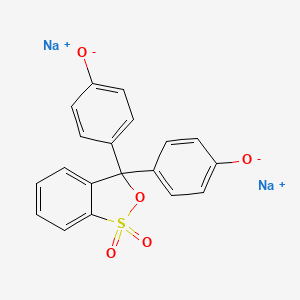 molecular formula C19H12Na2O5S B12695493 Disodium 4,4'-(3H-2,1-benzoxathiol-3-ylidene)bisphenolate S,S-dioxide CAS No. 93839-72-6