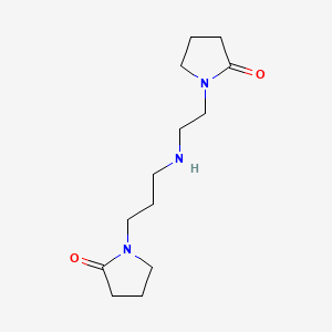molecular formula C13H23N3O2 B12695539 1-(3-((2-(2-Oxo-1-pyrrolidinyl)ethyl)amino)propyl)pyrrolidin-2-one CAS No. 72757-30-3