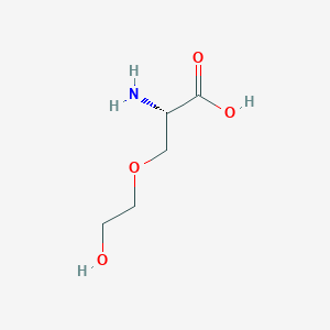 molecular formula C5H11NO4 B12695566 L-Serine, O-(2-hydroxyethyl)- CAS No. 126595-73-1