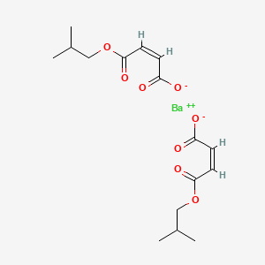 molecular formula C16H22BaO8 B12695580 Barium isobutyl maleate CAS No. 97280-67-6