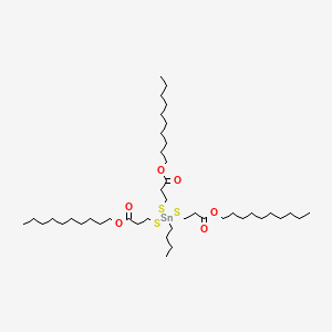 molecular formula C43H84O6S3Sn B12695605 Decyl 5-butyl-5-[[3-(decyloxy)-3-oxopropyl]thio]-9-oxo-10-oxa-4,6-dithia-5-stannaicosanoate CAS No. 83833-28-7