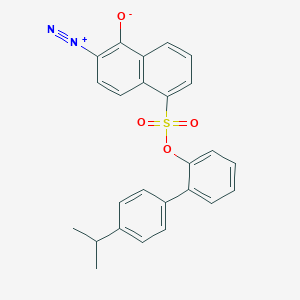 molecular formula C25H20N2O4S B12695615 4'-(Isopropyl)(1,1'-biphenyl)yl 6-diazo-5,6-dihydro-5-oxonaphthalene-1-sulphonate CAS No. 50764-82-4