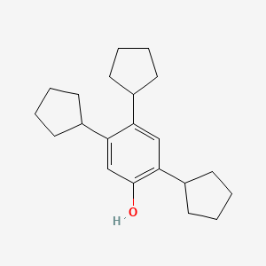 molecular formula C21H30O B12695628 2,4,5-Tricyclopentylphenol CAS No. 60834-64-2
