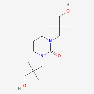 molecular formula C14H28N2O3 B12695650 Tetrahydro-1,3-bis(3-hydroxy-2,2-dimethylpropyl)-1H-pyrimidin-2-one CAS No. 71686-02-7