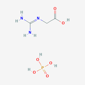 molecular formula C3H10N3O6P B12695658 Glycocyamine phosphate CAS No. 81129-50-2