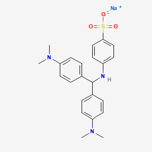 molecular formula C23H26N3NaO3S B12695769 Sodium p-((bis(p-(dimethylamino)phenyl)methyl)amino)benzenesulphonate CAS No. 35294-72-5