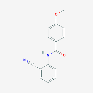 molecular formula C15H12N2O2 B126958 N-(2-cyanophenyl)-4-methoxybenzamide CAS No. 153172-71-5