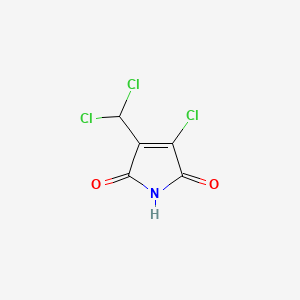 molecular formula C5H2Cl3NO2 B12695875 1H-Pyrrole-2,5-dione, 3-chloro-4-(dichloromethyl)- CAS No. 339152-94-2