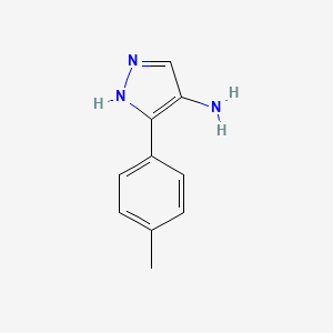 molecular formula C10H11N3 B12695922 1H-Pyrazol-4-amine, 3-(4-methylphenyl)- CAS No. 91857-95-3