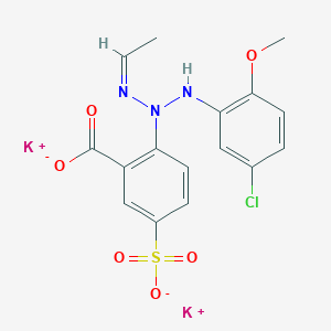 molecular formula C16H14ClK2N3O6S B12695942 Dipotassium 2-(3-(5-chloro-2-methoxyphenyl)-1-ethyltriazen-2-yl)-5-sulphonatobenzoate CAS No. 83249-40-5