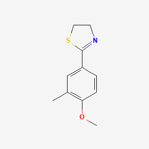 molecular formula C11H13NOS B12695948 Thiazole, 4,5-dihydro-2-(4-methoxy-3-methylphenyl)- CAS No. 96159-90-9