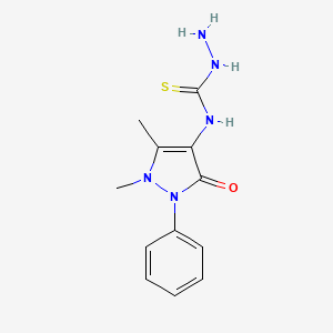 molecular formula C12H15N5OS B1269595 N-(1,5-Dimethyl-3-oxo-2-phenyl-2,3-dihydro-1H-pyrazol-4-yl)hydrazinecarbothioamide CAS No. 96447-49-3