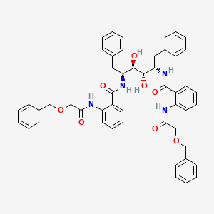 molecular formula C50H50N4O8 B12696033 L-Altritol, 1,2,5,6-tetradeoxy-1,6-diphenyl-2,5-bis((2-(((phenylmethoxy)acetyl)amino)benzoyl)amino)- CAS No. 173094-22-9