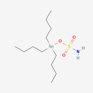 molecular formula C12H29NO3SSn B12696062 Stannane, ((aminosulfonyl)oxy)tributyl- CAS No. 6517-25-5