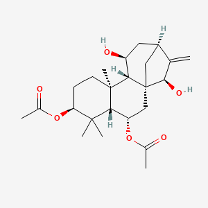 molecular formula C24H36O6 B12696105 Melissoidesin F CAS No. 256448-81-4