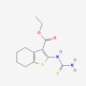 molecular formula C12H16N2O2S2 B1269617 Ethyl 2-(carbamothioylamino)-4,5,6,7-tetrahydro-1-benzothiophene-3-carboxylate CAS No. 105544-62-5