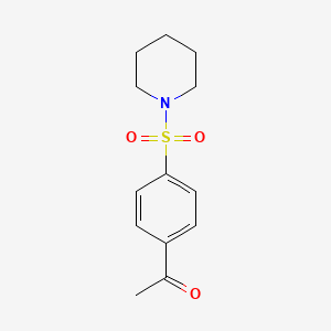 molecular formula C13H17NO3S B1269625 1-[4-(Piperidine-1-sulfonyl)phenyl]ethan-1-one CAS No. 58722-34-2