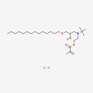 molecular formula C27H54ClNO4 B12696352 2-((1,1-Dimethylethyl)(2-hydroxy-3-(tetradecyloxy)propyl)amino)ethyl methacrylate hydrochloride CAS No. 97043-70-4