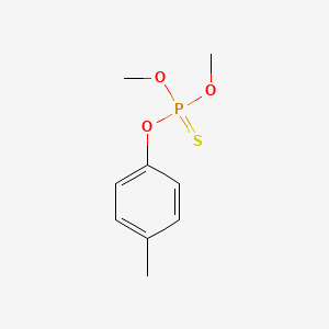 molecular formula C9H13O3PS B12696379 Phosphorothioic acid, O,O-dimethyl O-p-tolyl ester CAS No. 4901-37-5