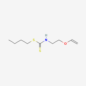 molecular formula C9H17NOS2 B12696381 Carbamodithioic acid, (2-(ethenyloxy)ethyl)-, butyl ester CAS No. 126560-46-1