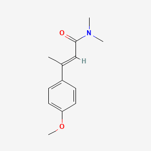 molecular formula C13H17NO2 B12696385 3-(4-Methoxyphenyl)-N,N-dimethyl-2-butenamide CAS No. 90316-38-4