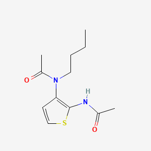 molecular formula C12H18N2O2S B12696388 Acetamide, N-(2-(acetylamino)-3-thienyl)-N-butyl- CAS No. 122777-76-8