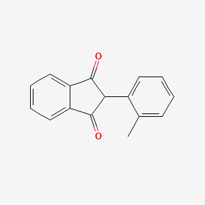 molecular formula C16H12O2 B1269640 2-(2-methylphenyl)-1H-indene-1,3(2H)-dione CAS No. 60338-36-5