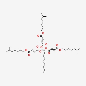 molecular formula C44H74O12Sn B12696421 Triisooctyl 4,4',4''-((octylstannylidyne)tris(oxy))tris(4-oxoisocrotonate) CAS No. 84029-63-0