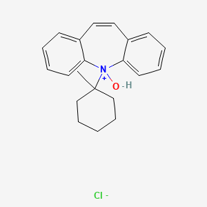 molecular formula C21H24ClNO B12696426 4-(5-Hydroxydibenzo(a,d)cyclohepten-5-yl)-4-methylpiperidinium chloride CAS No. 74499-08-4