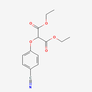 molecular formula C14H15NO5 B12696445 Diethyl (4-cyanophenoxy)propanedioate CAS No. 124433-97-2