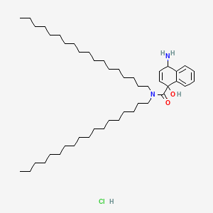 molecular formula C47H85ClN2O2 B12696446 4-Amino-1-hydroxy-N,N-dioctadecylnaphthalene-1-carboxamide monohydrochloride CAS No. 63148-82-3
