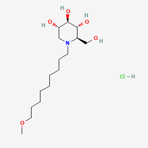 molecular formula C16H34ClNO5 B12696490 N-9-Methoxynonyldeoxynojirimycin hydrochloride CAS No. 1333144-07-2