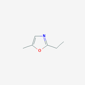 molecular formula C6H9NO B12696501 2-Ethyl-5-methyloxazole CAS No. 42463-54-7