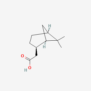 molecular formula C11H18O2 B12696507 (1R-(1alpha,2beta,5alpha))-6,6-Dimethylbicyclo(3.1.1)heptan-2-acetic acid CAS No. 54631-12-8
