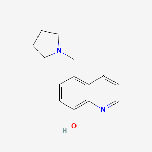 molecular formula C14H16N2O B1269651 5-(Pyrrolidin-1-ylmethyl)quinolin-8-ol CAS No. 41455-82-7