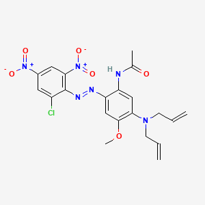 molecular formula C21H21ClN6O6 B12696526 N-[2-[(2-Chloro-4,6-dinitrophenyl)azo]-5-(diallylamino)-4-methoxyphenyl]acetamide CAS No. 85508-41-4