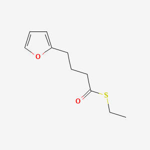 molecular formula C10H14O2S B12696546 S-Ethyl furan-2-butanethioate CAS No. 96446-10-5