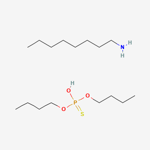 molecular formula C8H19N.C8H19O3PS<br>C16H38NO3PS B12696553 Einecs 300-947-2 CAS No. 93964-99-9