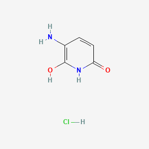 molecular formula C5H7ClN2O2 B12696588 3-Amino-6-hydroxy-2-pyridone hydrochloride CAS No. 27969-85-3