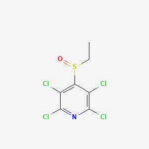 molecular formula C7H5Cl4NOS B12696595 2,3,5,6-Tetrachloro-4-(ethylsulfinyl)pyridine CAS No. 13108-44-6
