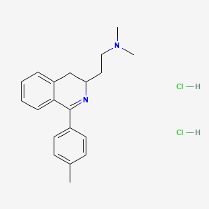molecular formula C20H26Cl2N2 B12696598 N,N-dimethyl-2-[1-(4-methylphenyl)-3,4-dihydroisoquinolin-3-yl]ethanamine;dihydrochloride CAS No. 83658-45-1