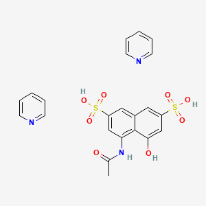 molecular formula C22H21N3O8S2 B12696644 4-Acetamido-5-hydroxynaphthalene-2,7-disulfonic acid;pyridine CAS No. 99399-22-1