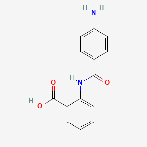 molecular formula C14H12N2O3 B1269669 2-[(4-氨基苯甲酰)氨基]苯甲酸 CAS No. 60498-39-7