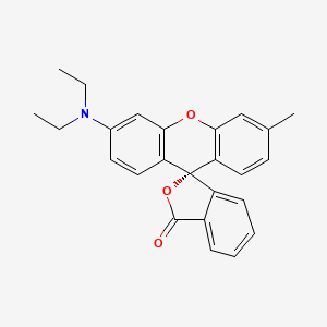 molecular formula C25H23NO3 B12696715 Spiro(isobenzofuran-1(3H),9'-(9H)xanthen)-3-one, 3'-(diethylamino)-6'-methyl- CAS No. 72089-06-6
