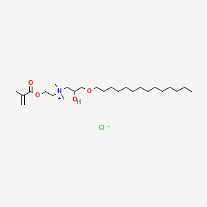 molecular formula C25H50ClNO4 B12696718 (2-Hydroxy-3-(tetradecyloxy)propyl)dimethyl(2-((2-methyl-1-oxoallyl)oxy)ethyl)ammonium chloride CAS No. 93942-68-8