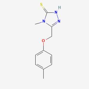 molecular formula C11H13N3OS B1269672 4-甲基-5-[(4-甲基苯氧基)甲基]-4H-1,2,4-三唑-3-硫醇 CAS No. 309726-20-3