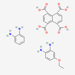 molecular formula C28H28N4O9 B12696724 Benzene-1,2-diamine;4-ethoxybenzene-1,2-diamine;naphthalene-1,4,5,8-tetracarboxylic acid CAS No. 71799-53-6
