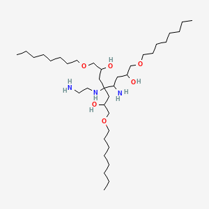 molecular formula C37H79N3O6 B12696727 N-(2-Aminoethyl)ethylenediamine, tris(2-hydroxy-3-(octyloxy)propyl) derivative CAS No. 53584-21-7